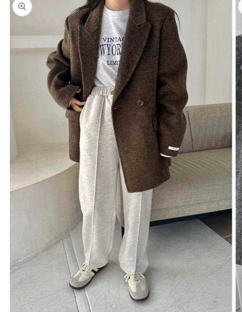 ハンドメイドヘリンボーンジャケットアウター