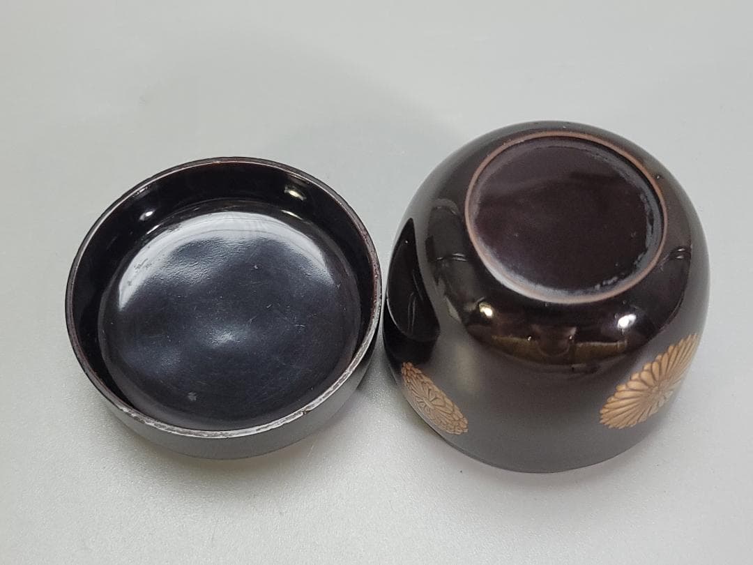 茶道具 菊蒔絵 棗 時代物