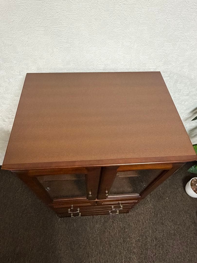 昭和レトロ 武富木工 キャビネット 食器棚 アンティーク調