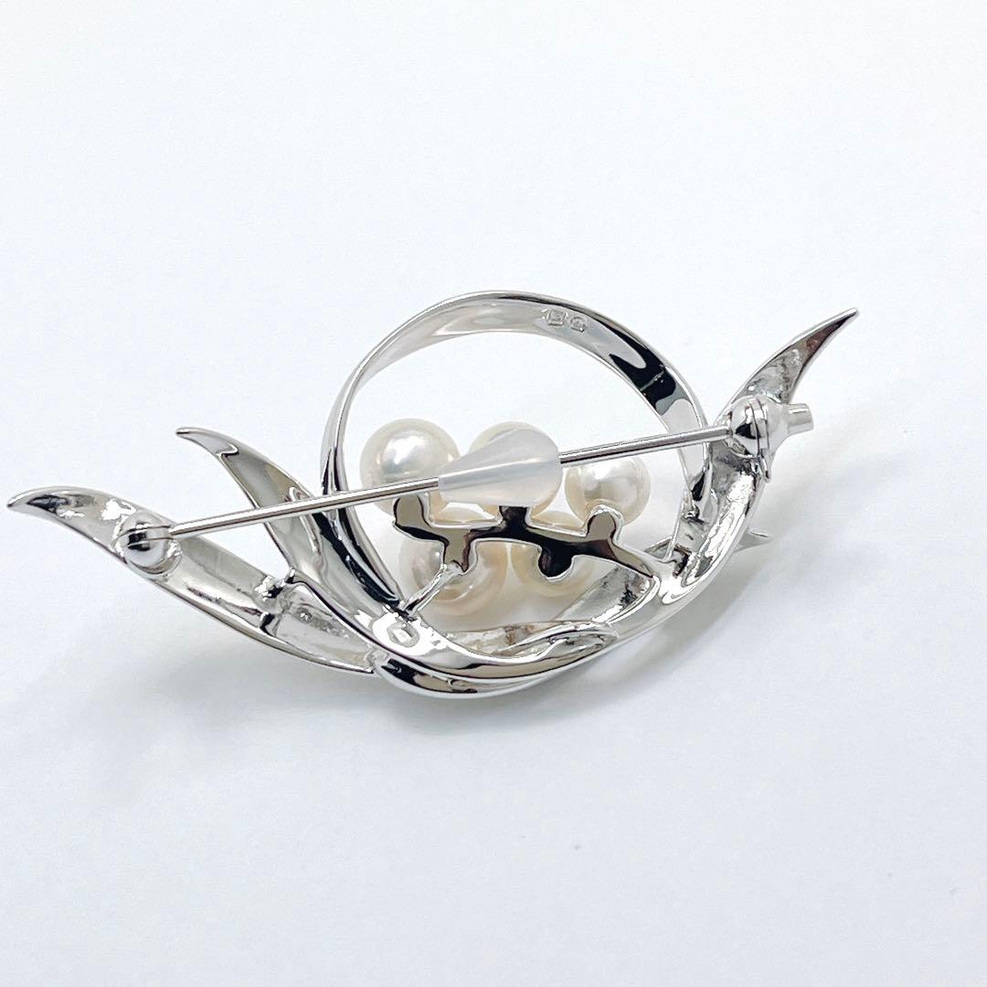 【未使用品】✨MIKIMOTO ミキモト アコヤパール　ブローチ　リーフ