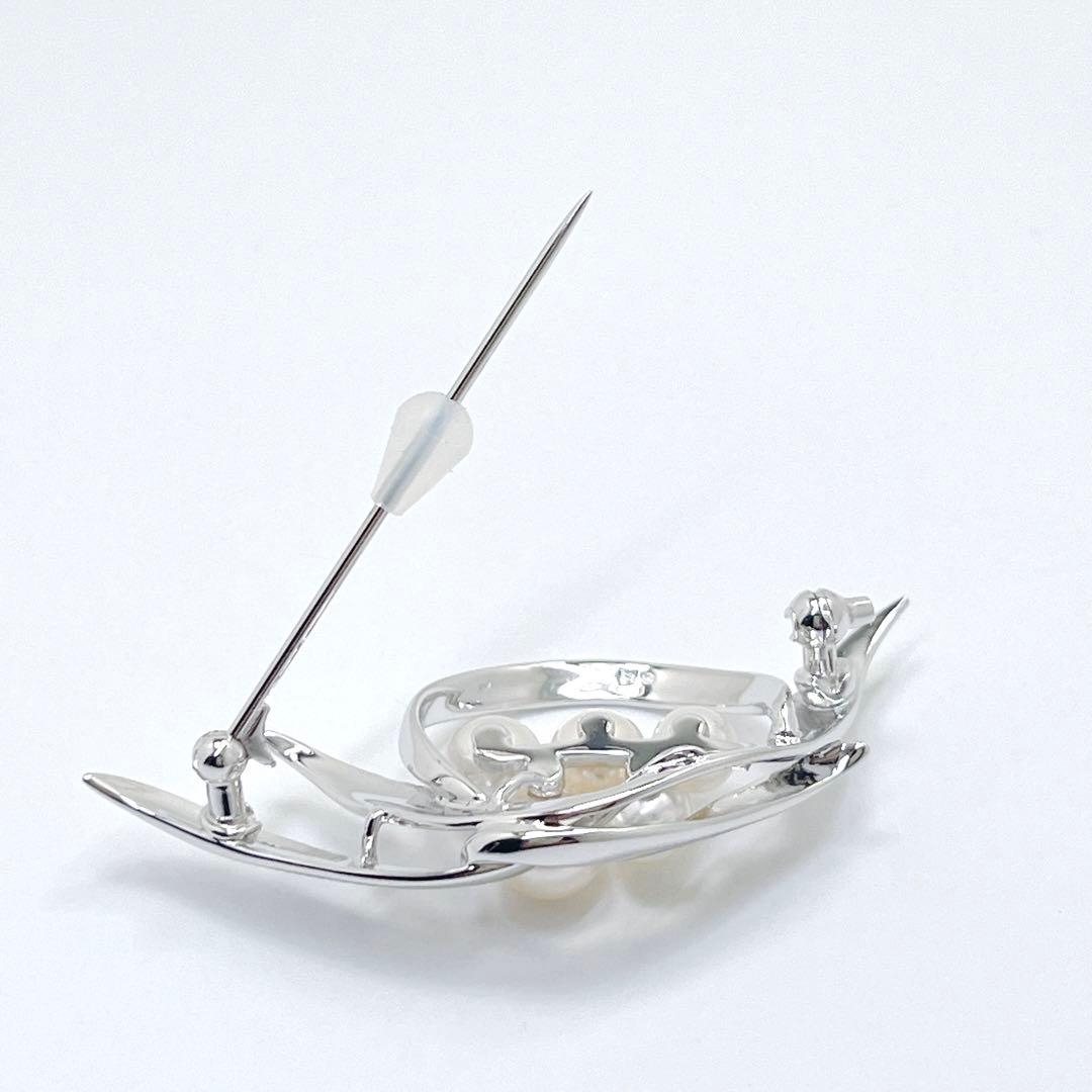【未使用品】✨MIKIMOTO ミキモト アコヤパール　ブローチ　リーフ