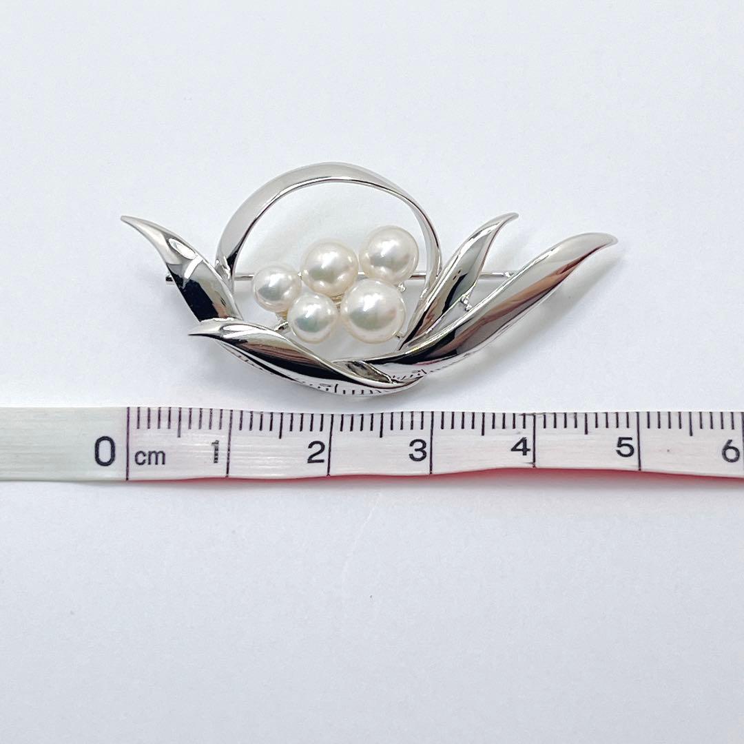 【未使用品】✨MIKIMOTO ミキモト アコヤパール　ブローチ　リーフ
