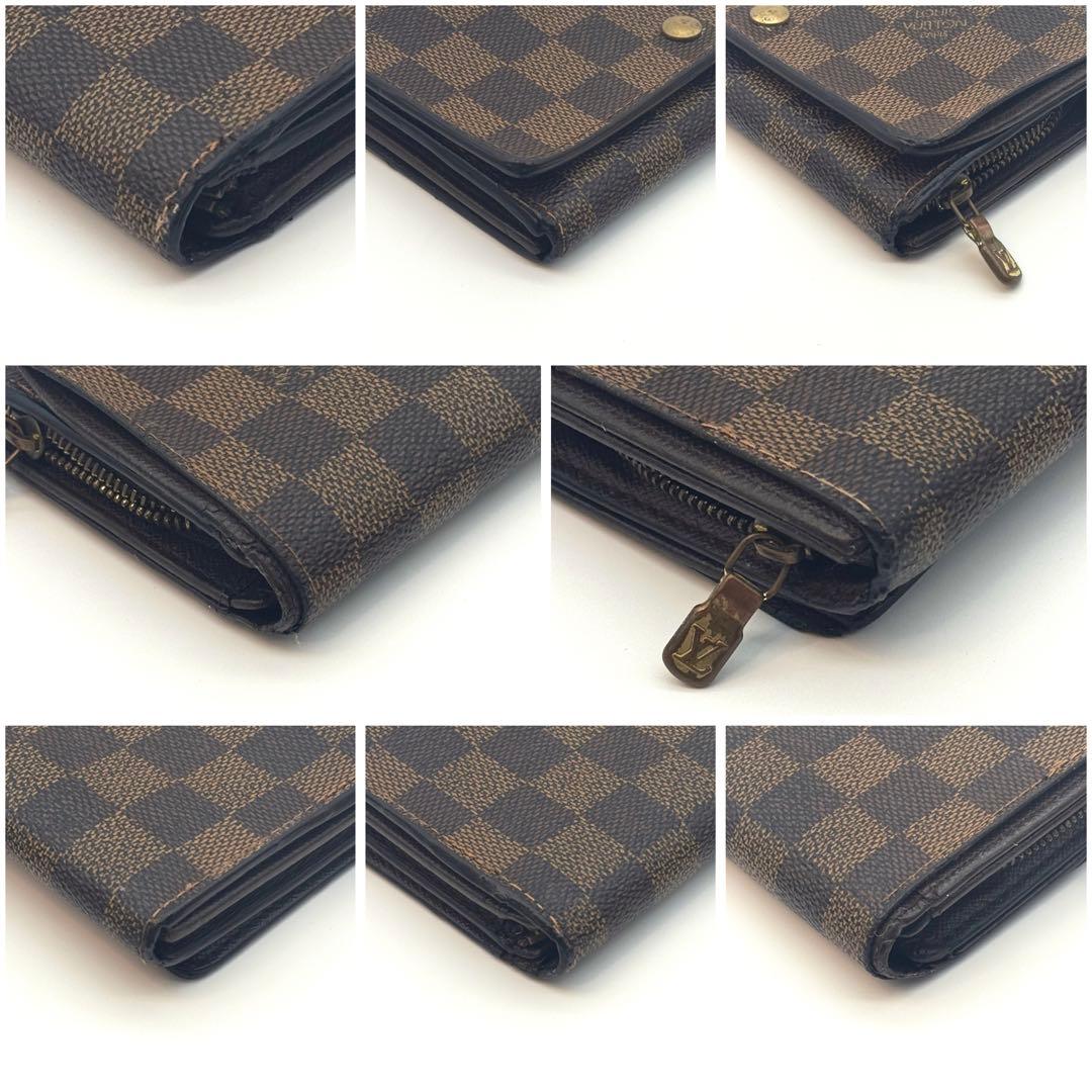 【お買得】 ルイヴィトン ダミエ ポルトモネ トレゾール 二つ折り財布