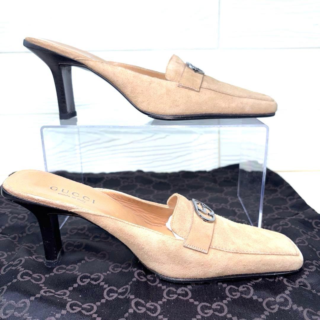 美品✨GUCCI グッチ ミュール サンダル GG 金具24.5cm