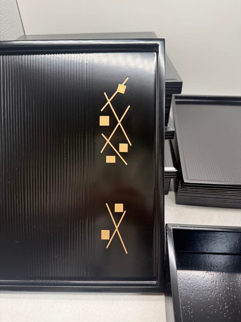 輪島塗 松花堂弁当5客　蒔絵　四つ切　木製 懐石料理251221