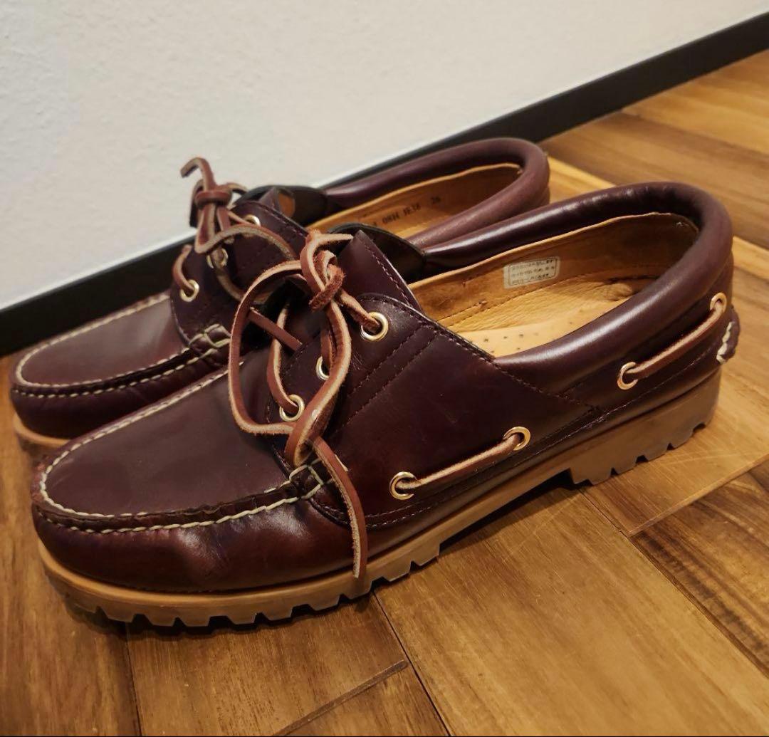 【美品】REGAL(リーガル) 26cm バーガンディ デッキシューズ