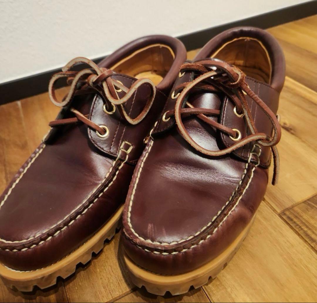 【美品】REGAL(リーガル) 26cm バーガンディ デッキシューズ