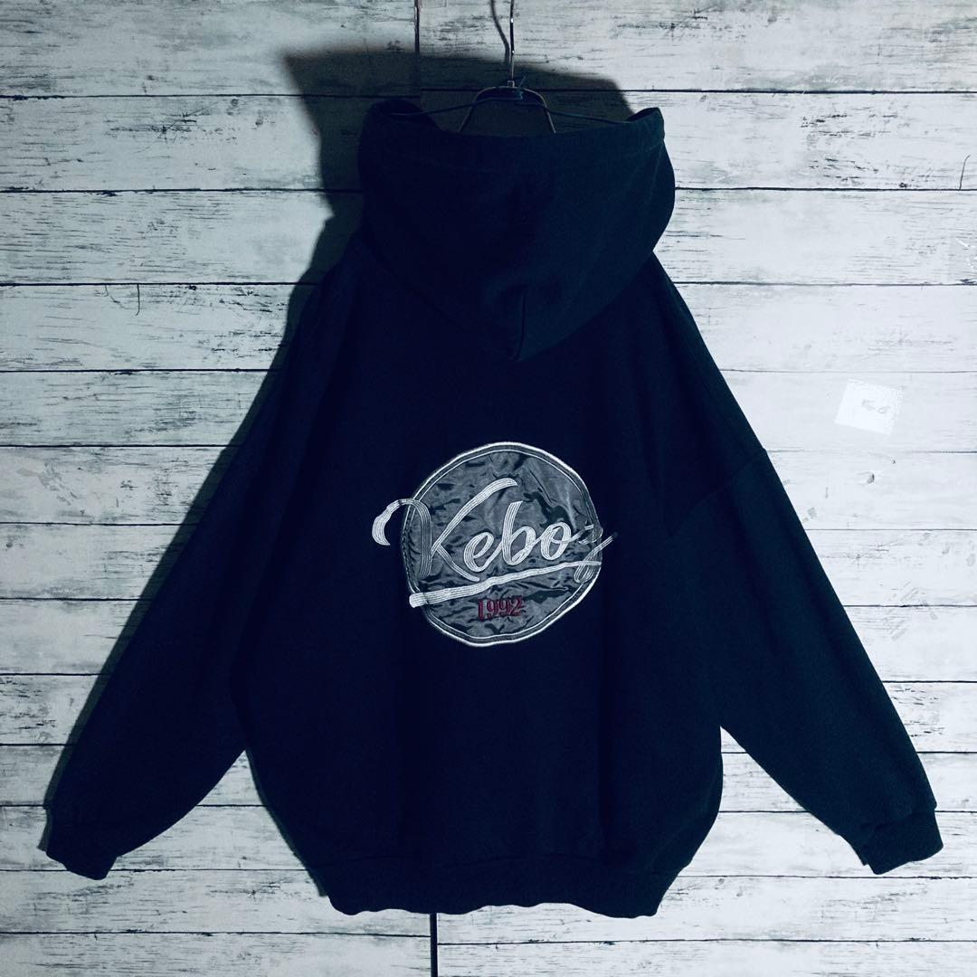 【オーバーサイズ】ケボズ☆バックビッグロゴ　サークル刺繍　パーカー　3XL相当