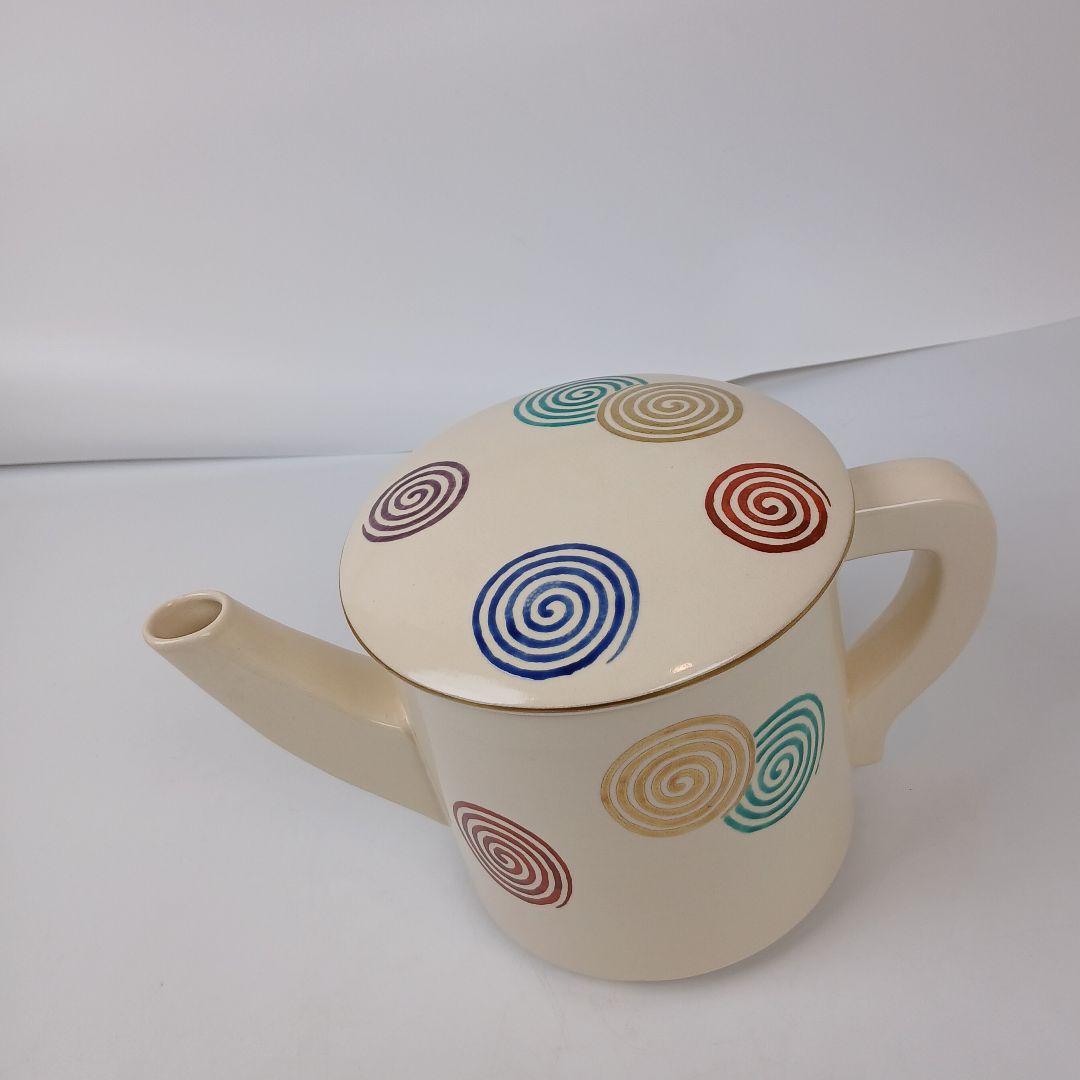 【美品】片口水次 茶道具 京焼 渦絵 山川巌 陶器製