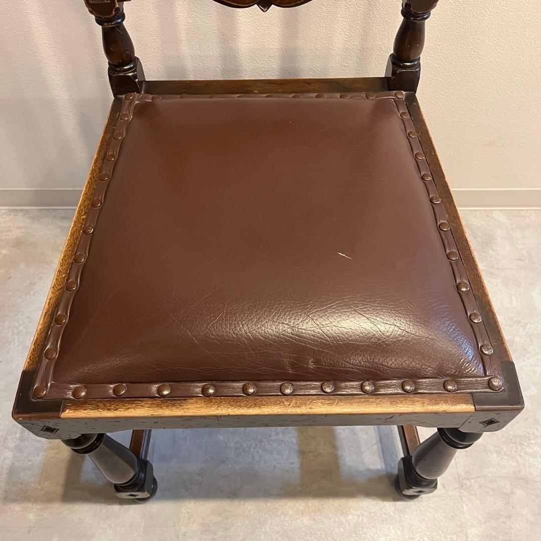 ハイバックチェア　ダイニングチェア　イギリス　アンティーク