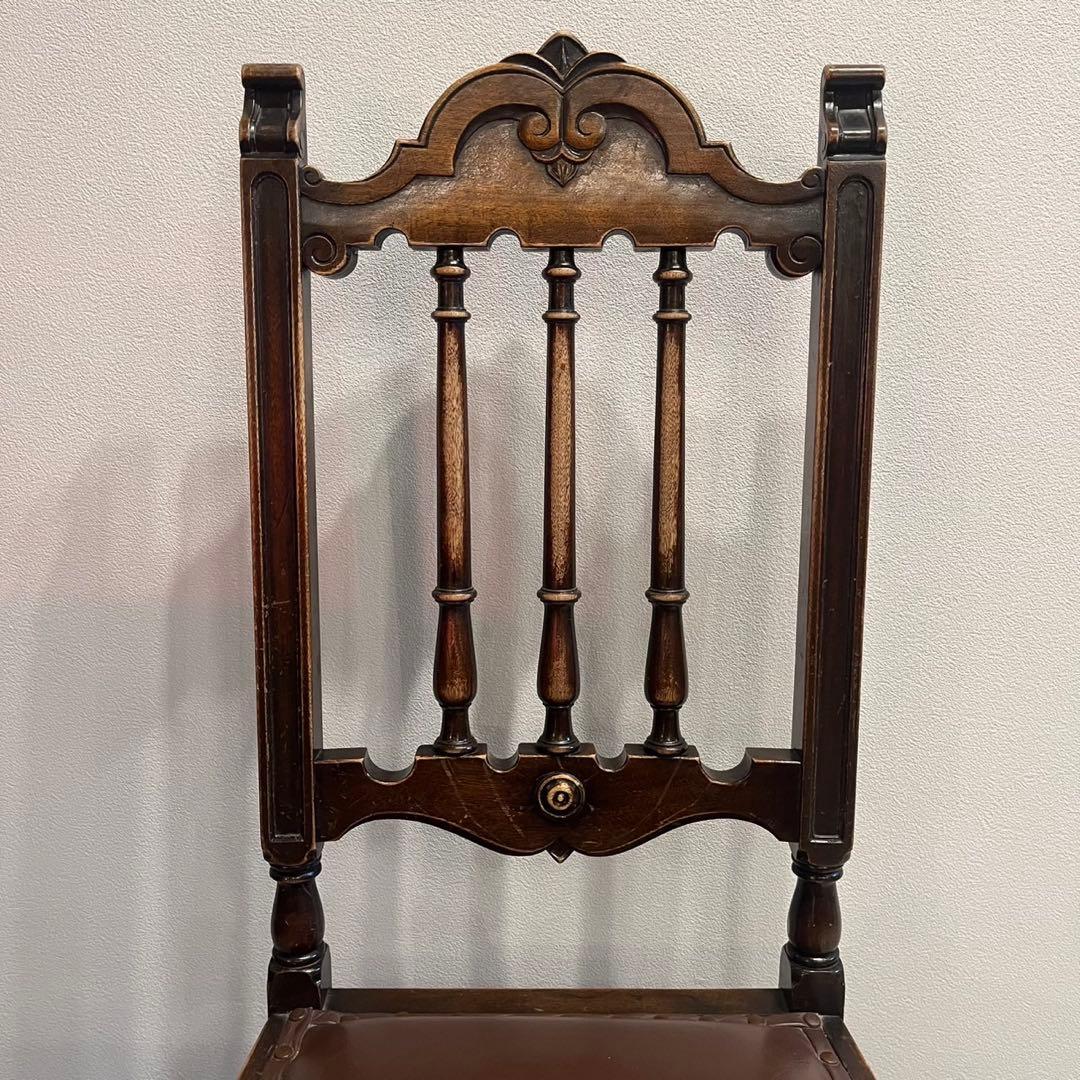 ハイバックチェア　ダイニングチェア　イギリス　アンティーク