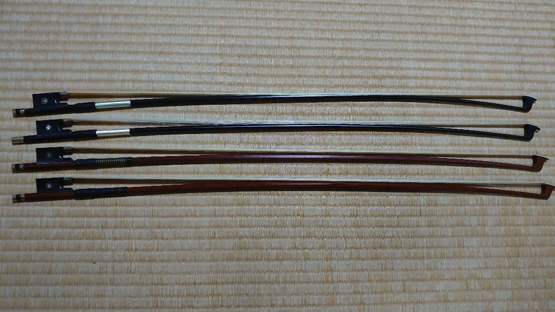 バイオリン弓 4本セット 黒×2本 茶×2本