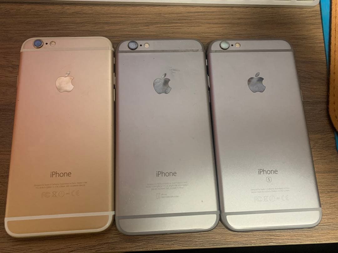 iPhone6 2台、6S 1台、ゴールド シルバー スペースグレー 3色セット