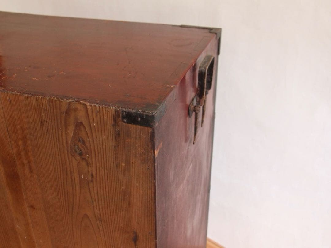 和箪笥　タンス　4段　ブラウン　古道具　古家具　ビンテージ　アンティーク