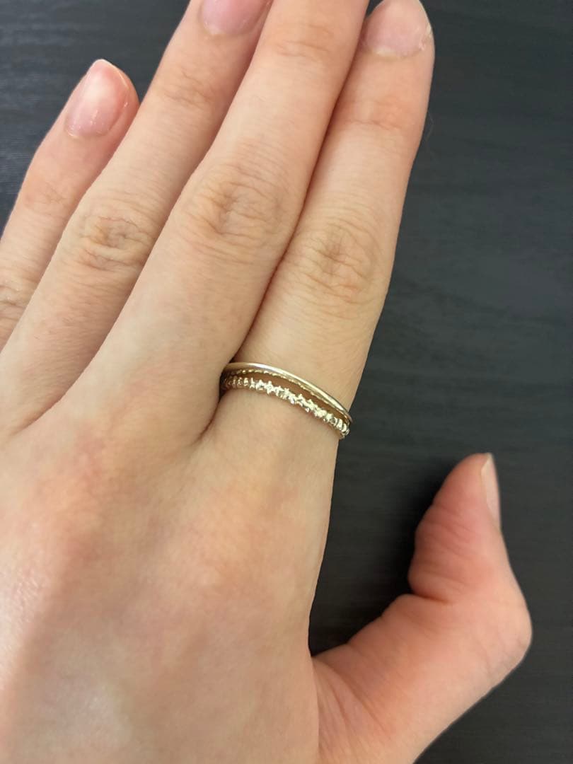 KAORU リング　k10 グリーンゴールド