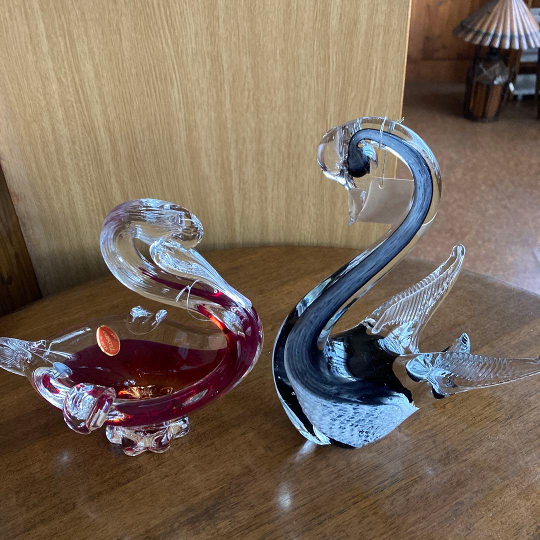 イタリー製　ガラススワン