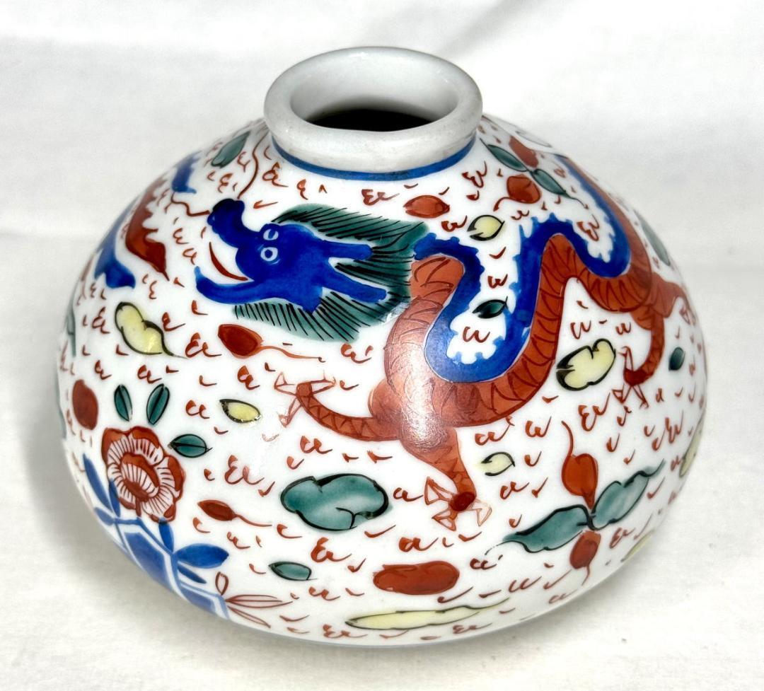 大明萬暦年製 款 五彩龍鳳紋壷 共箱 中国古玩 唐物 入手困難 WWTT319