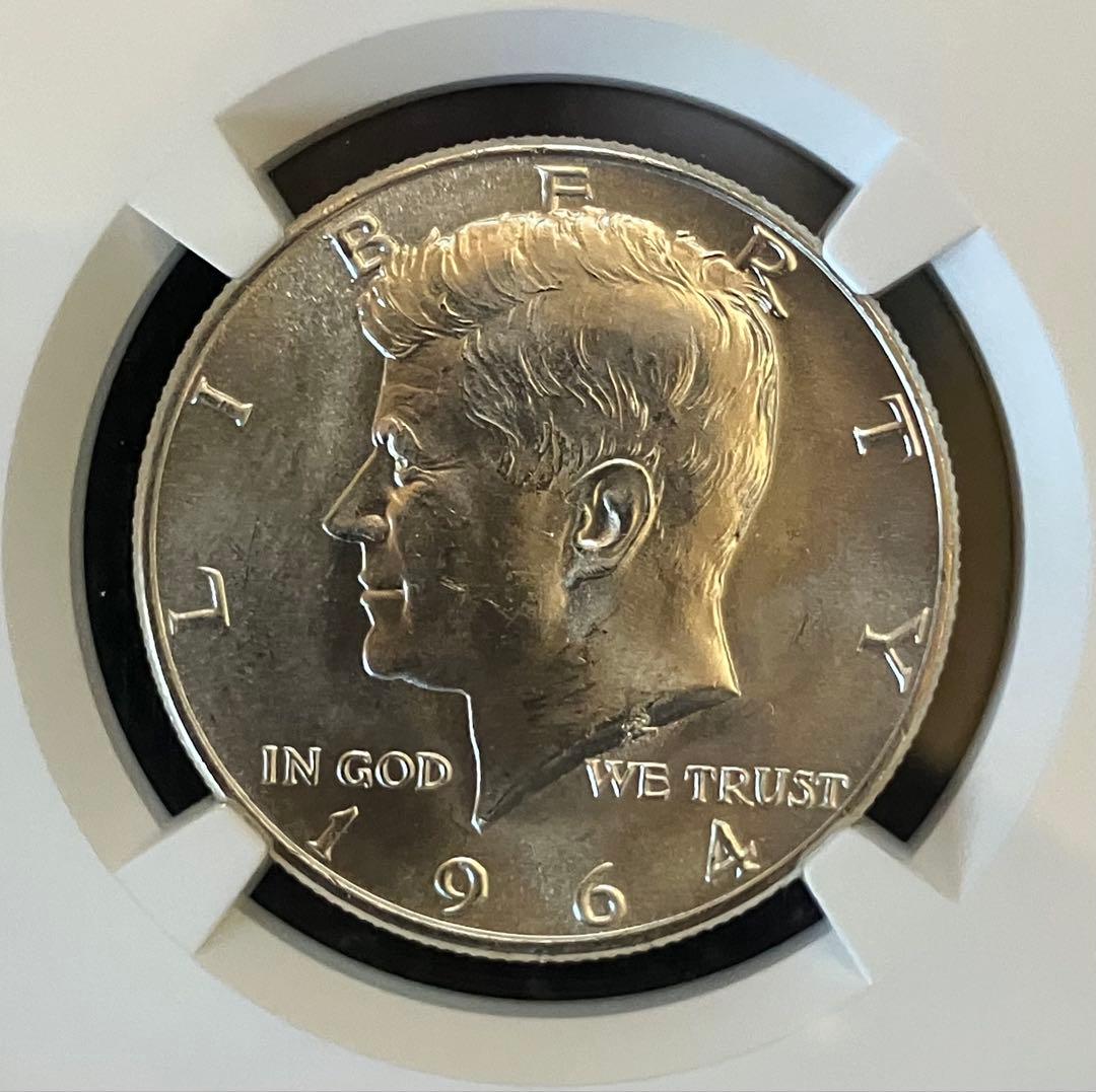 アメリカ 1964-D ケネディ Half Dollar 銀貨 NGC