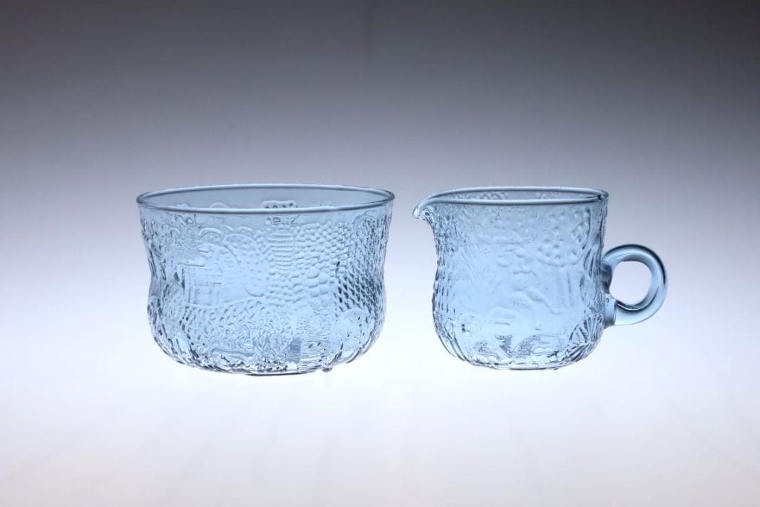 オイヴァトイッカ Fauna ガラスシュガーボウル&クリーマー 93781