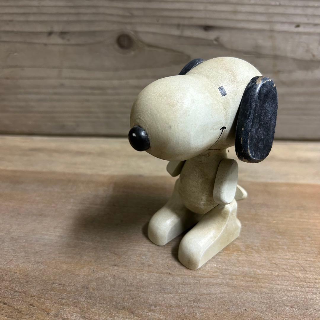 ヴィンテージ 木製 スヌーピー フィギュア b