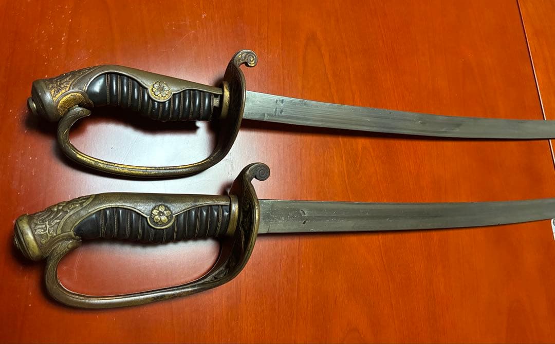 指揮刀　サーベル　模造刀　軍刀　武具　陸軍　日本刀　銃剣　2点セット