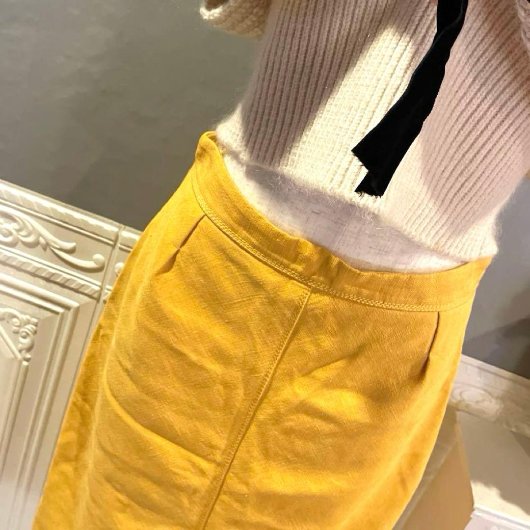 【12万円】LOUIS VUITTON シルクフリルデザイン　スカート