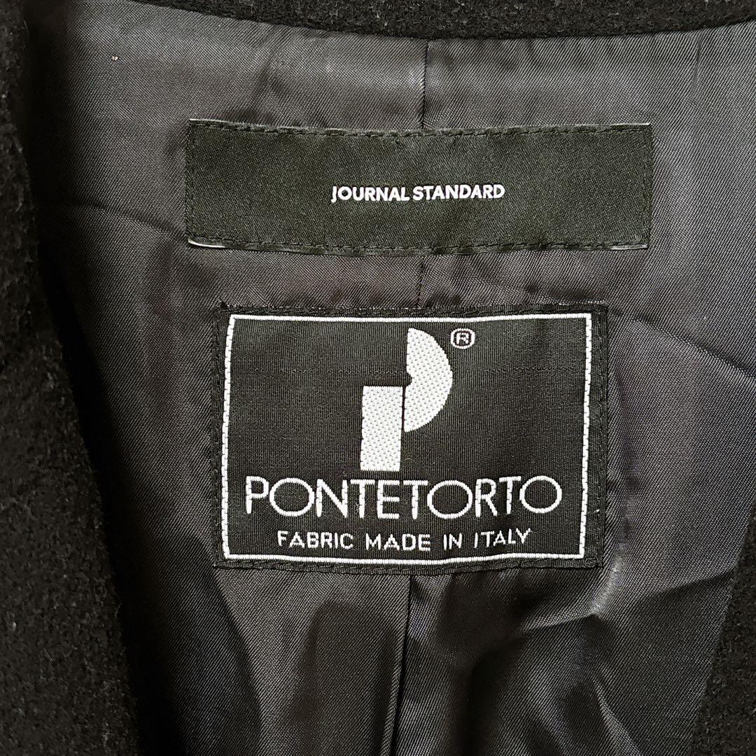 ジャーナルスタンダード ロングチェスターコートPONTETORTO 比翼 黒