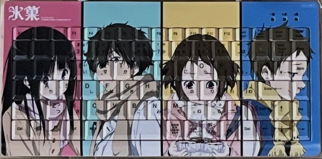 〈未使用品〉《氷菓 古典部》京都アニ描き下ろしフルカラーキーボード〜とらのあな〜