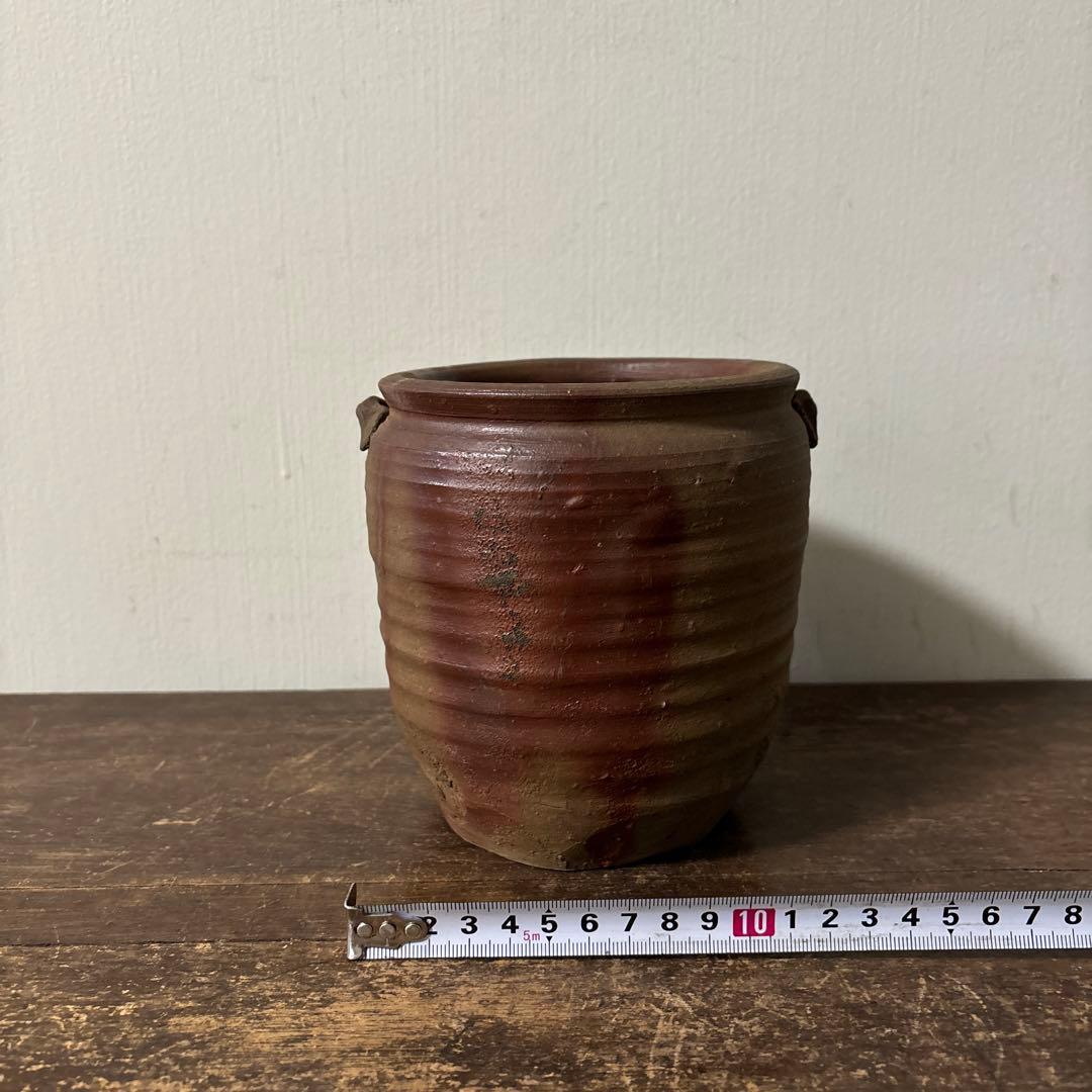 古備前　火襷水指　江戸時代　壺　水差し茶道具　古道具　アンティーク　古民芸　李朝