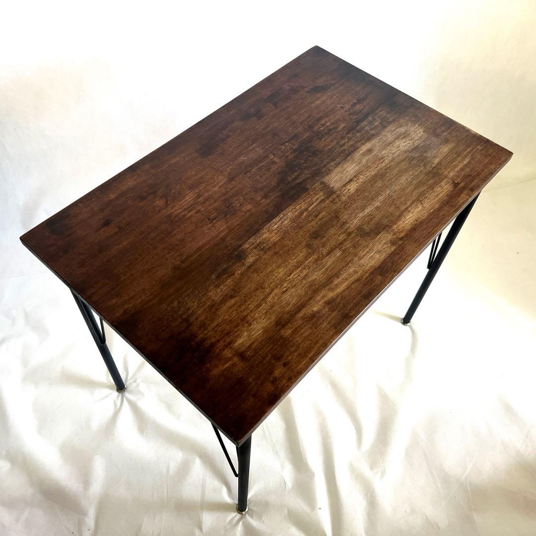 小ぶりな木の天板テーブル・作業台・85×55・高さ71.5cm