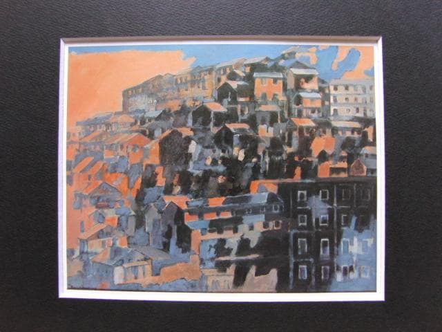 星野和雄、重慶眺望、希少な画集より、新品高級額・額装付