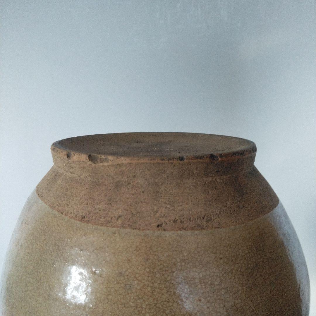 NO632 相馬焼　徳利　イッチン　蝶と花模様　古相馬