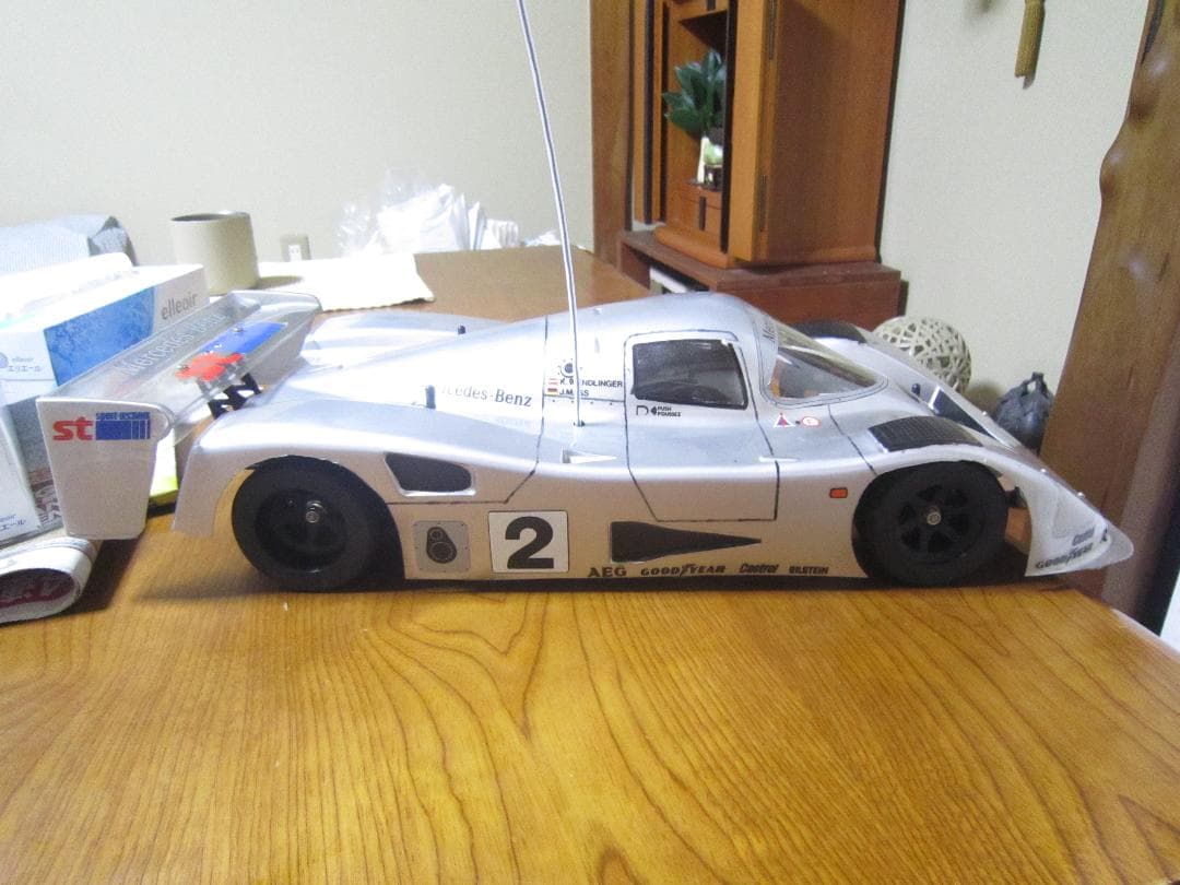 完全動作品 1/10 タミヤ Cカーシャーシ メルセデスベンツC11 当時物