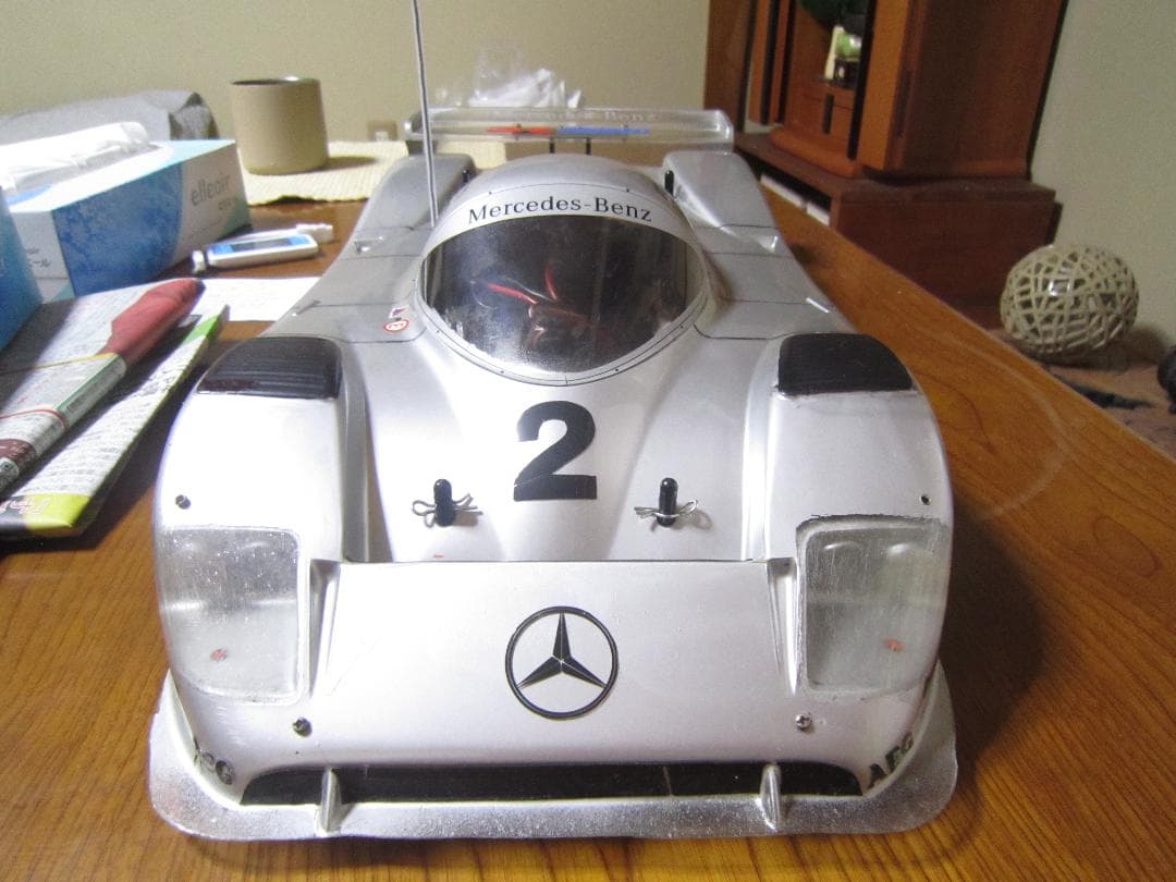 完全動作品 1/10 タミヤ Cカーシャーシ メルセデスベンツC11 当時物