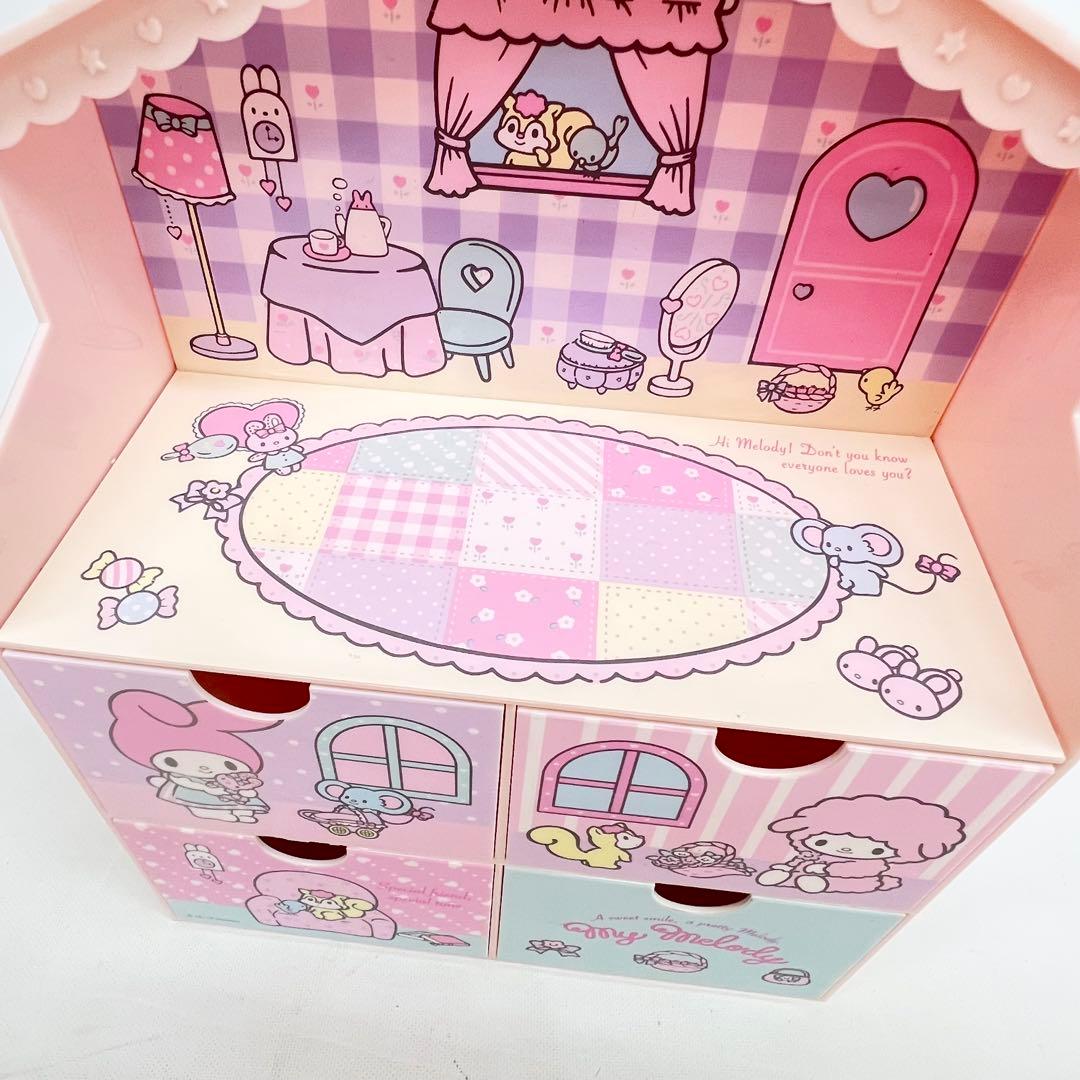 □　サンリオ マイメロディ お家型チェスト 収納 飾り棚付き　激レア