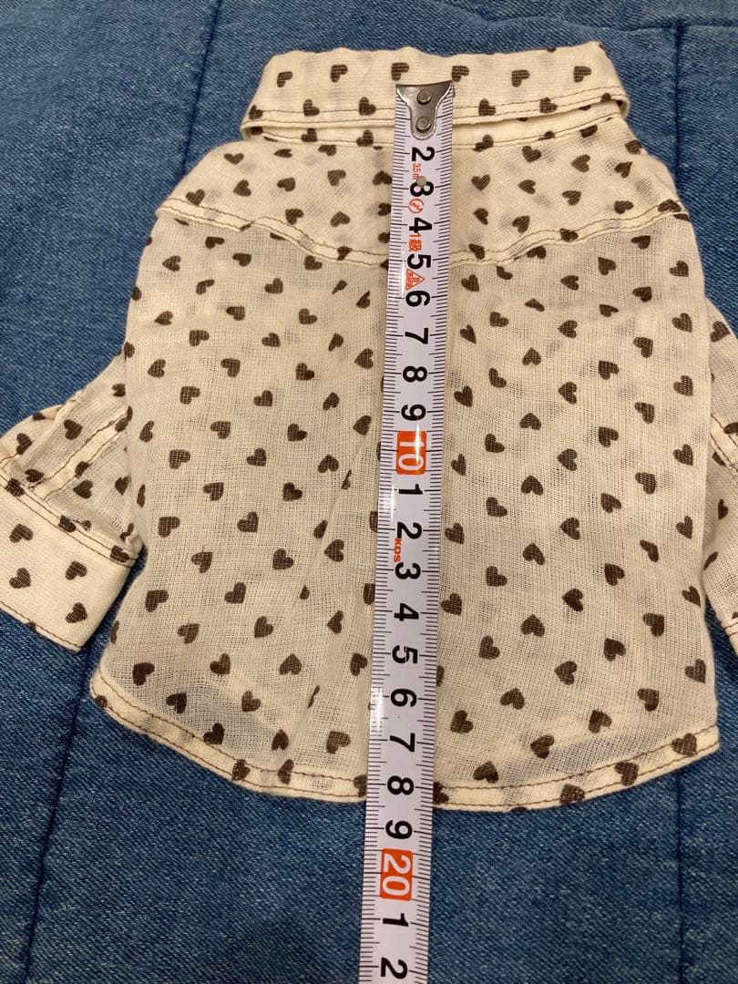 希　GG DENIM LINE ハート柄　シャツ