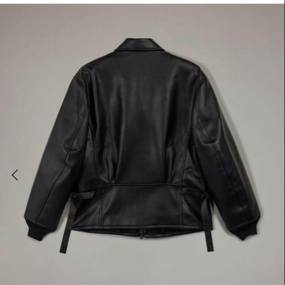 【新品】Y-3 ブラックレザージャケット【XL】