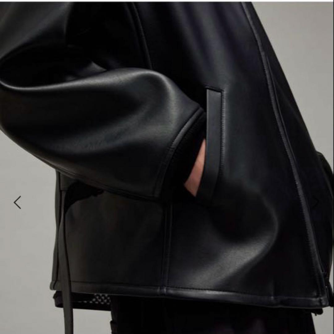 【新品】Y-3 ブラックレザージャケット【XL】