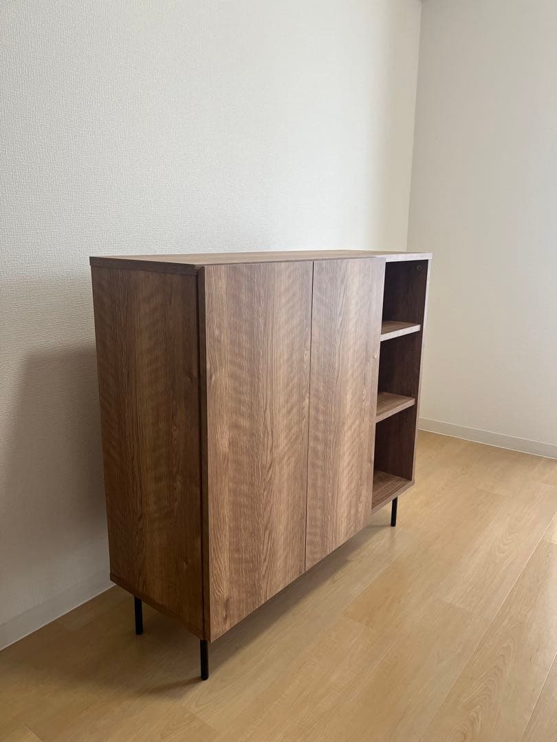 ブラウン木製キャビネット 90cm