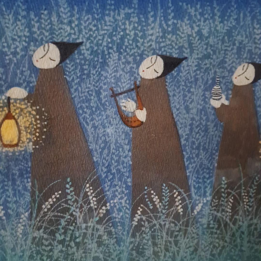 超希少　月光の魔術師　加藤　千代さん作　染画ロウ描きと染めのアート【野をゆく】