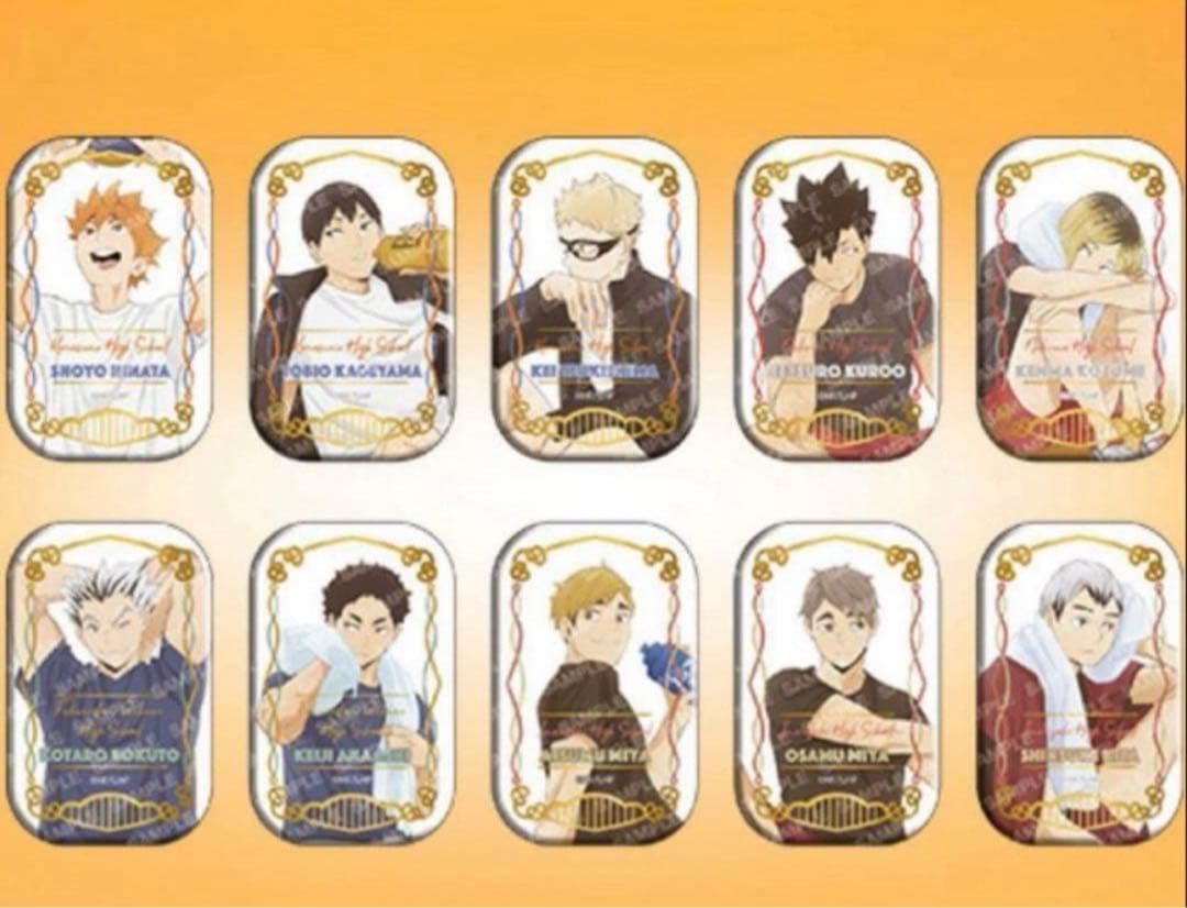 ハイキュー　スクエア缶バッジ　セブンネット限定4種セット