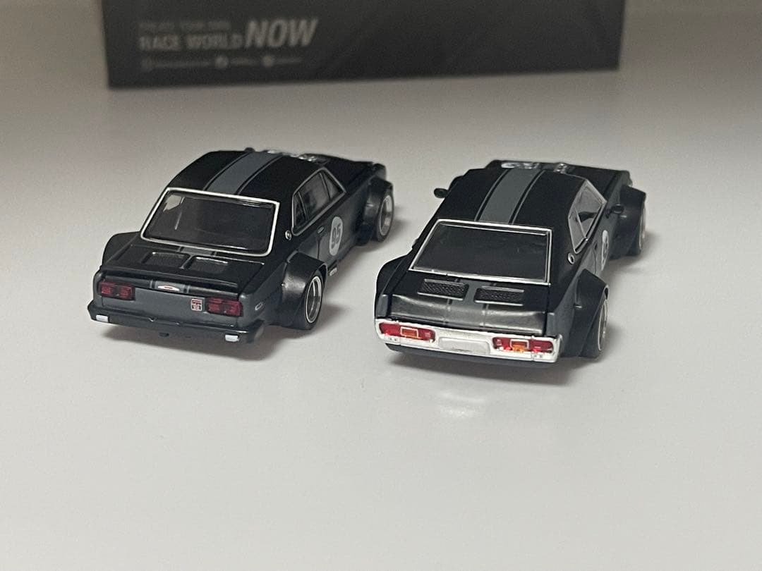 POP RACE ミニカー 95番 スカイラインGT-R & ダットサン