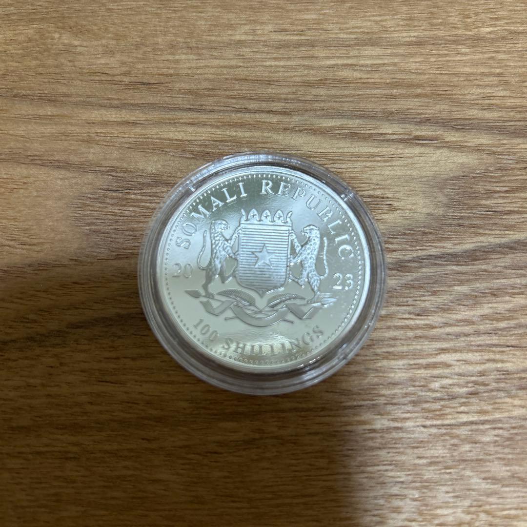 純銀メダル　ソマリア　象