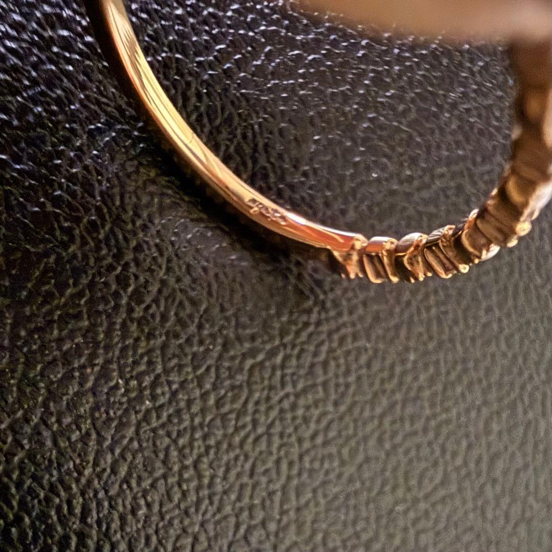 agete K10 パールダイヤ　リング