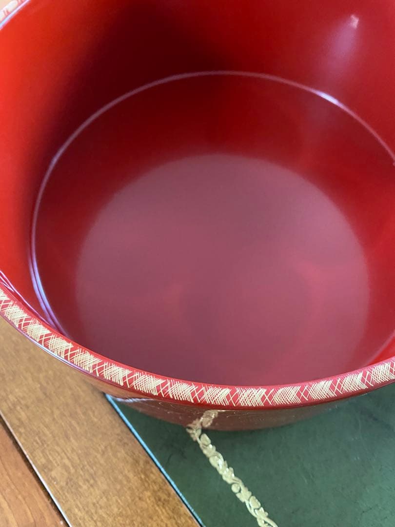 輪島塗　食籠　沈金　茶道具