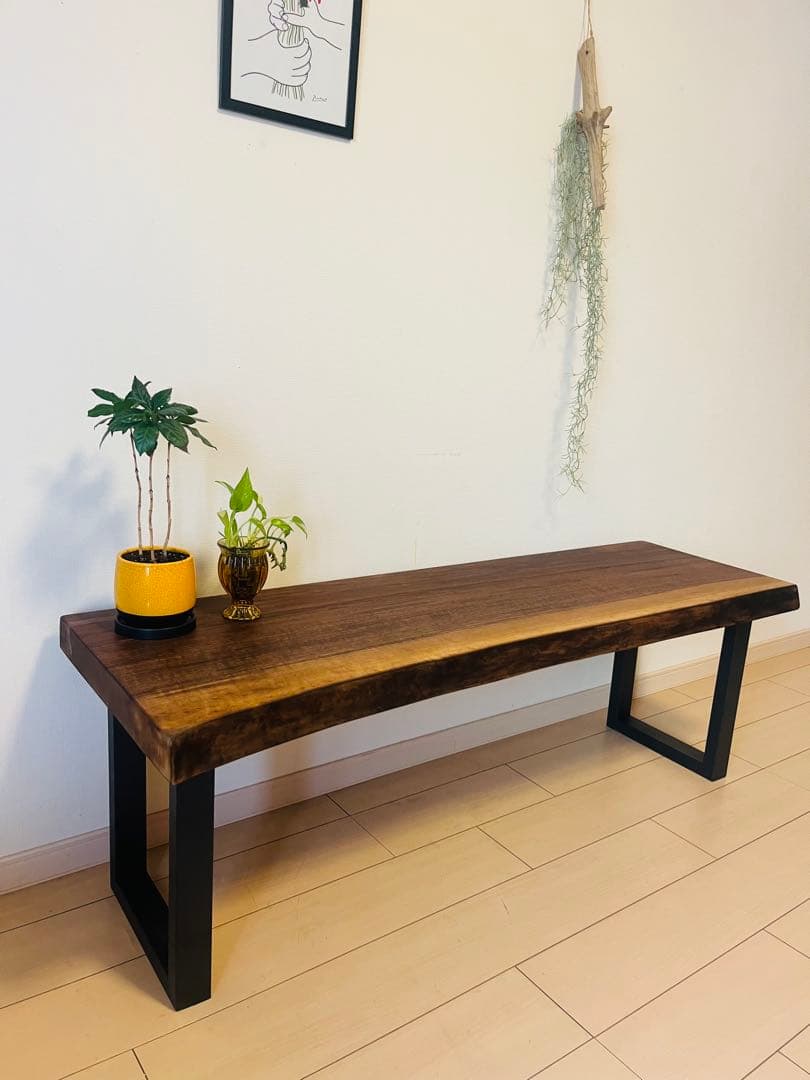 一枚板テーブル　カウンターテーブル　ウォールナット　ローテーブル　テレビ台