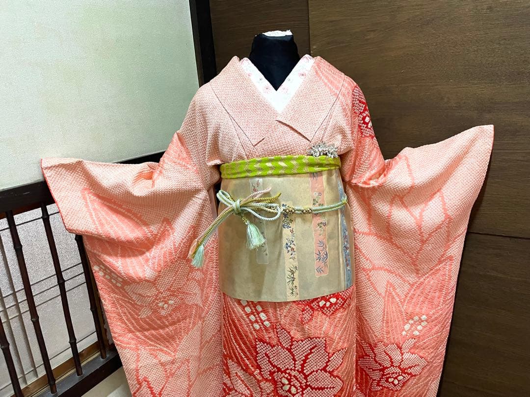 振袖フルセット6点サイズM〜L総絞り売り切り終了正絹