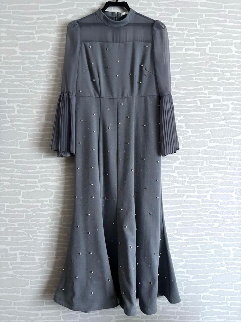 フレアスリーブ パーティードレス