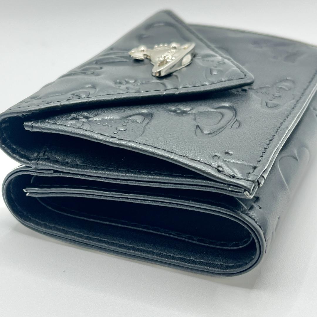 大人気 Vivienne Westwood 新品 黒 ミニ レター型 型押し