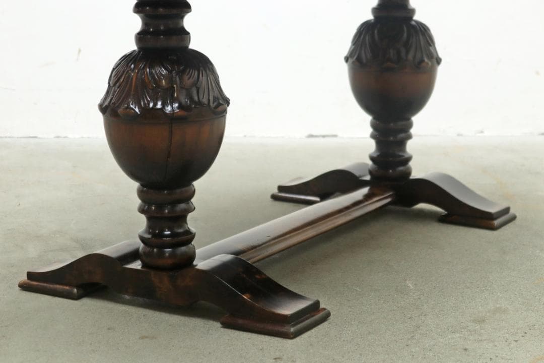 英国 イギリス ロイズ ヴィンテージ オーク材 本革 センターテーブル